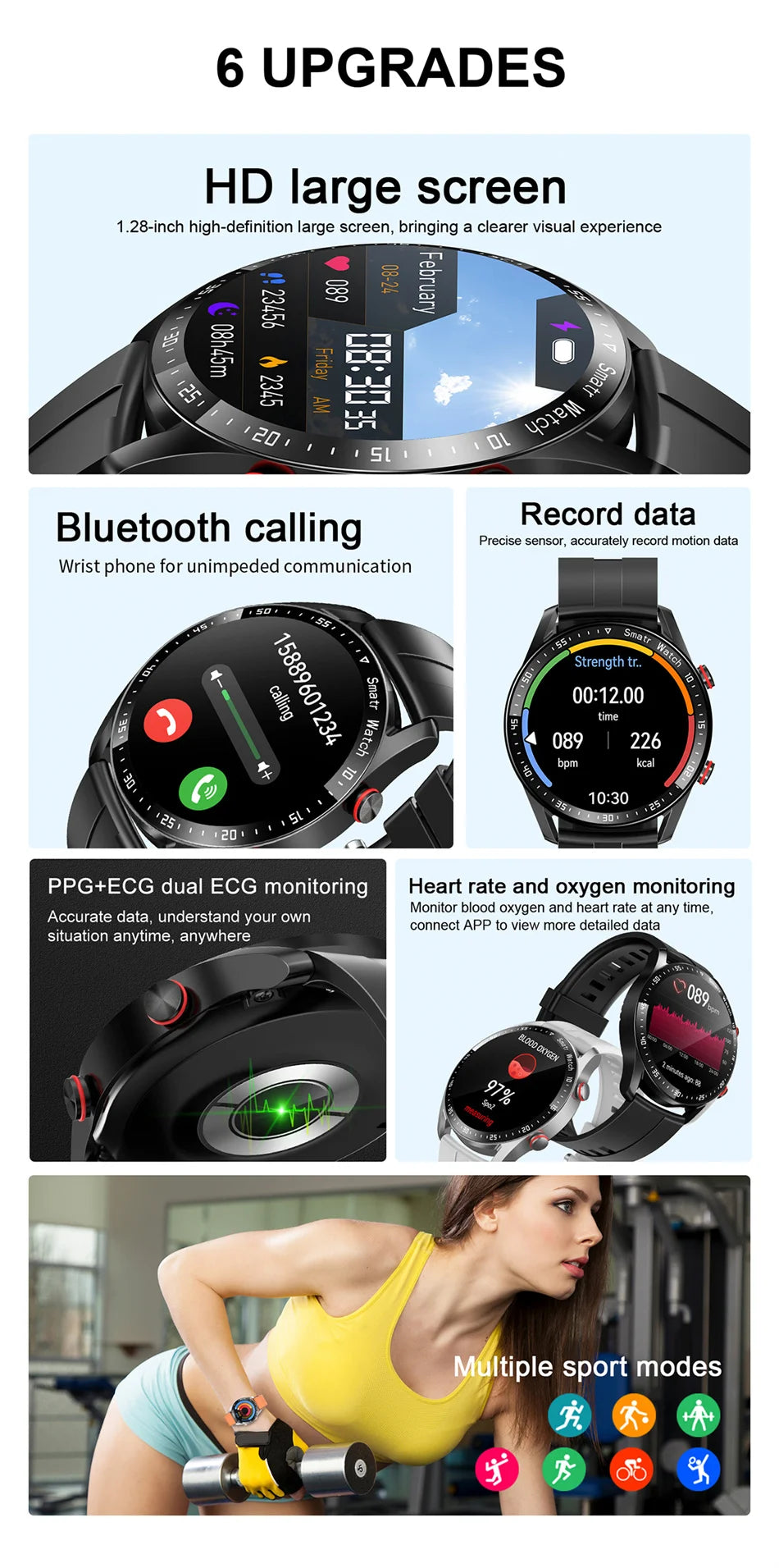 Bluetooth Health Smart Watch
