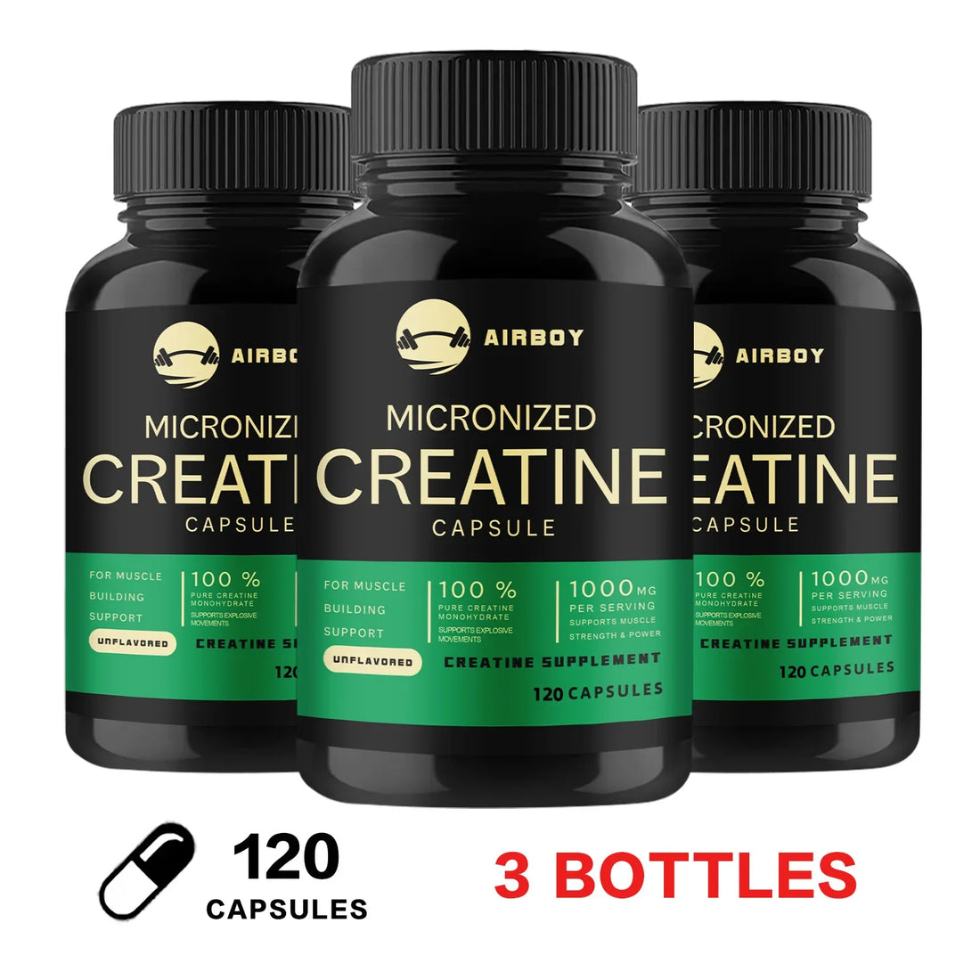 Creatine Monohydrate Capsules for Strength and Performance Support