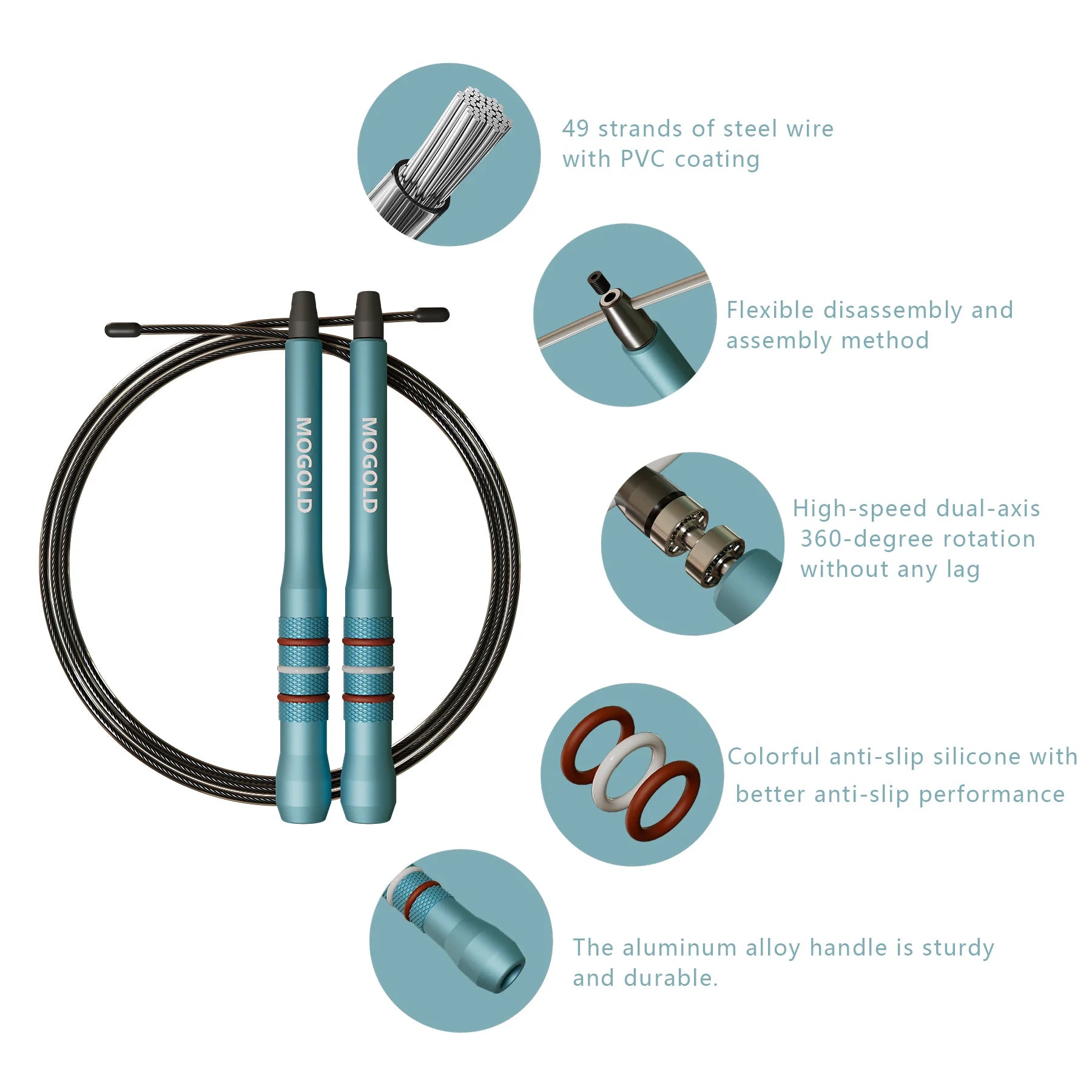Professional Steel Cable Jump Rope Fitness Training