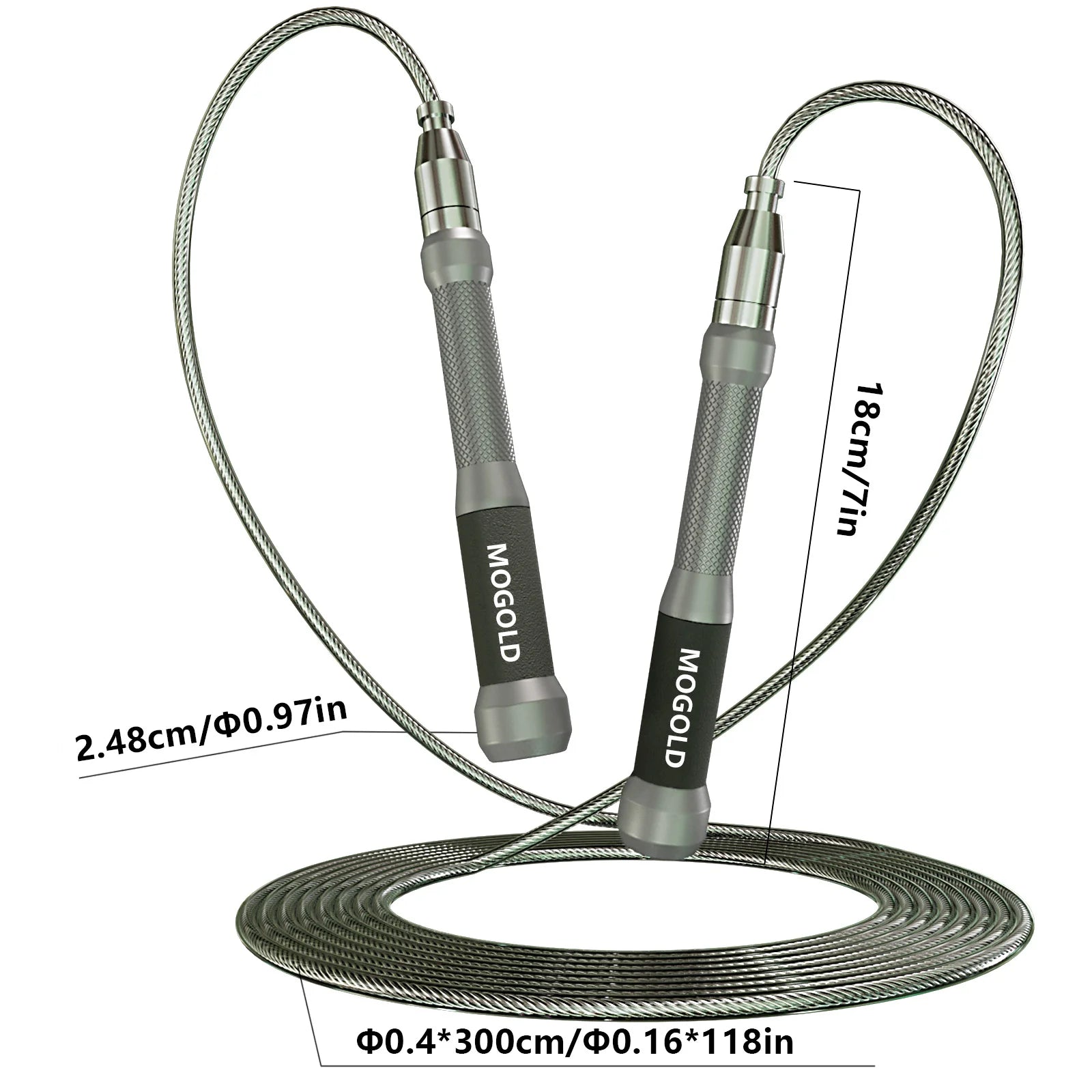 Adjustable Steel Jump Rope with Ball Bearings Fitness