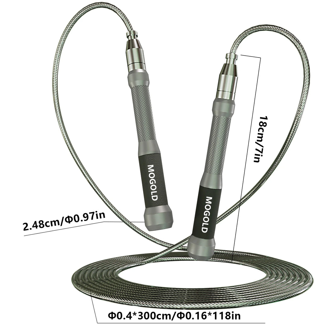 Adjustable Steel Jump Rope with Ball Bearings Fitness