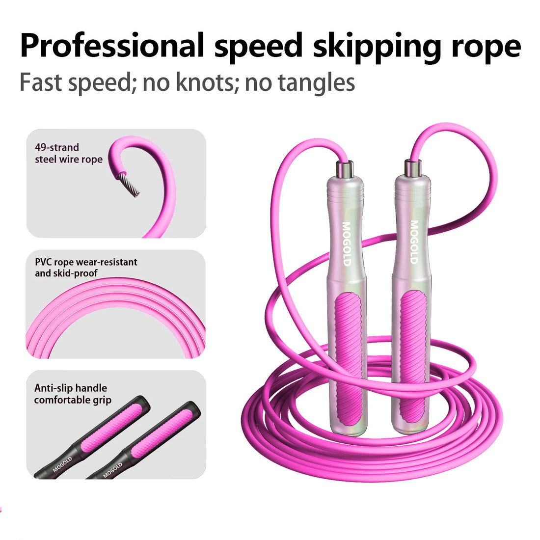 Professional Speed Skipping Rope Steel Core Fitness