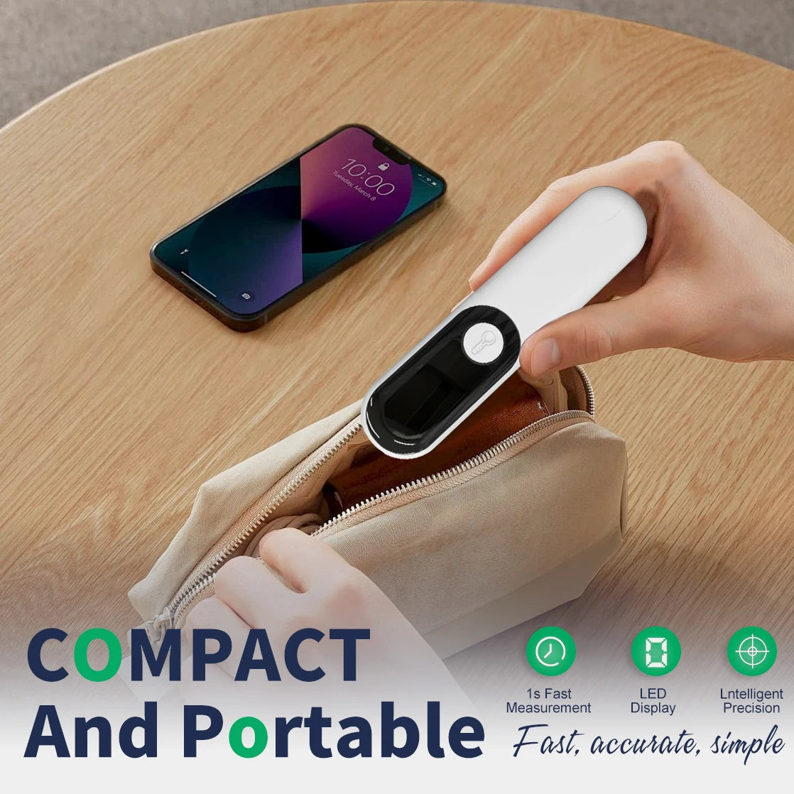 Non-Contact Infrared Forehead Thermometer with LED Display