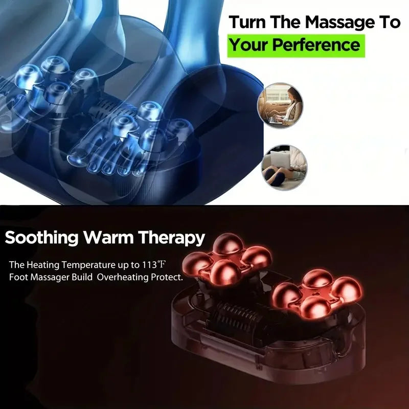 Extra Large Electric Foot Massager with Heat and Shiatsu