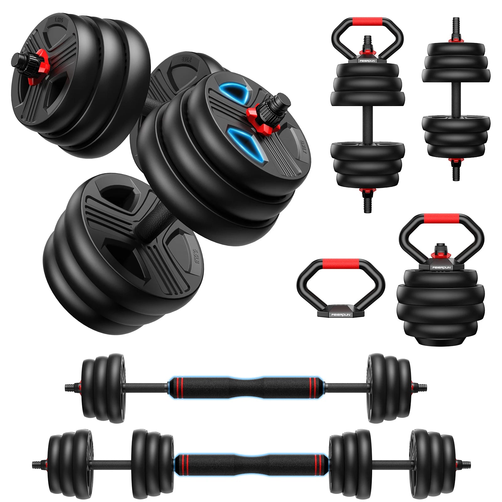 5-in-1 Adjustable Dumbbell Set for Home Gym