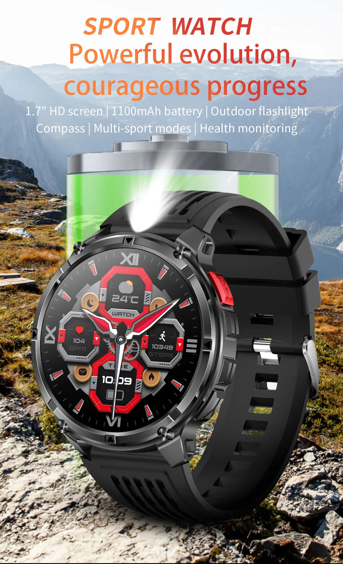AMOLED GPS Bluetooth Smart Watch