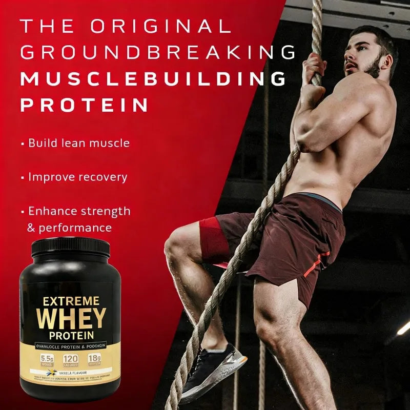 Vanilla Whey Protein Powder for Muscle Recovery Fitness