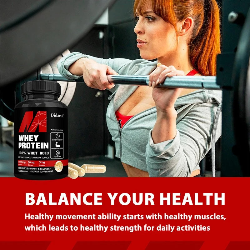Whey Protein Capsules for Muscle Recovery Support