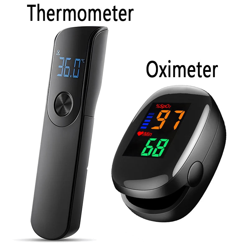 Digital Ear Thermometer and Mini Finger Pulse Oximeter