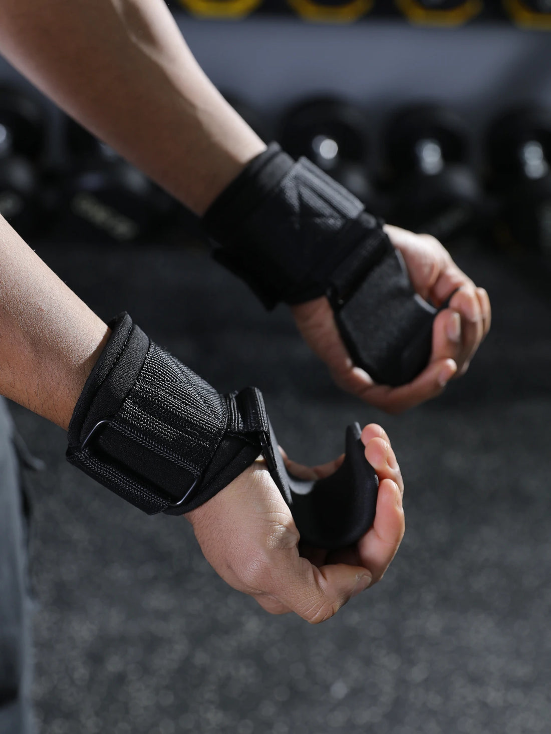 Heavy-Duty Weightlifting Hooks Wrist Grip Straps Steel