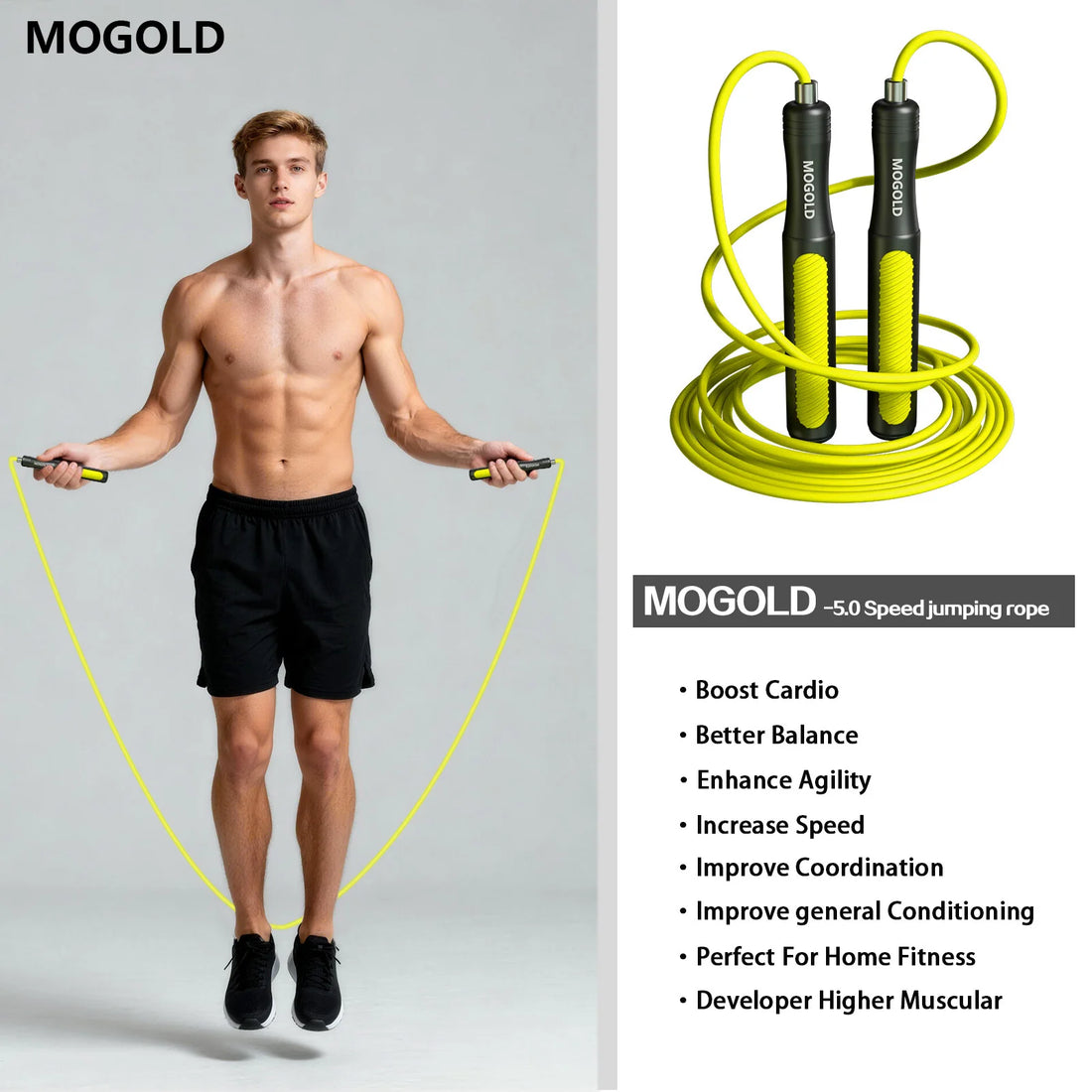Professional Speed Skipping Rope Steel Core Fitness