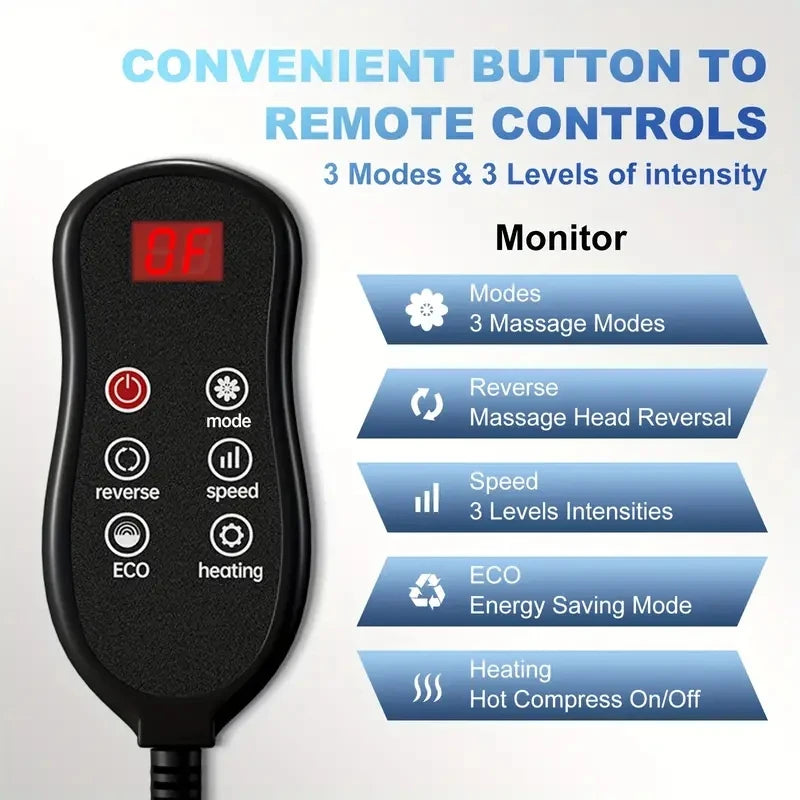 Extra Large Electric Foot Massager with Heat and Shiatsu