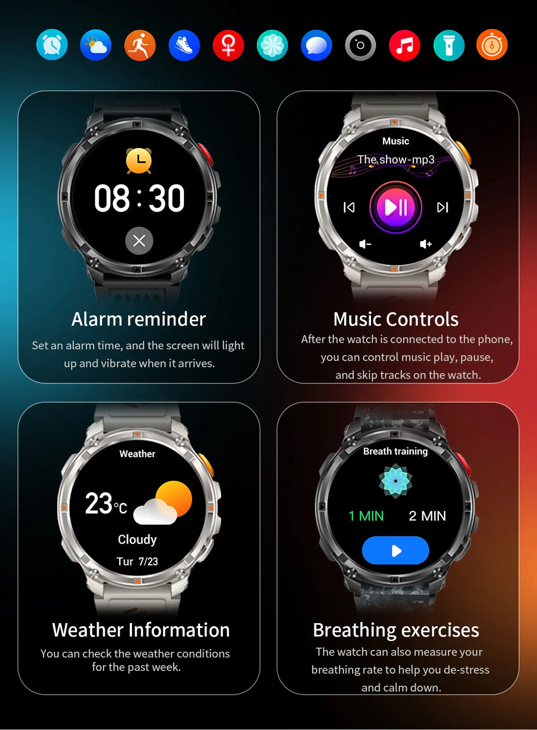 AMOLED GPS Bluetooth Smart Watch