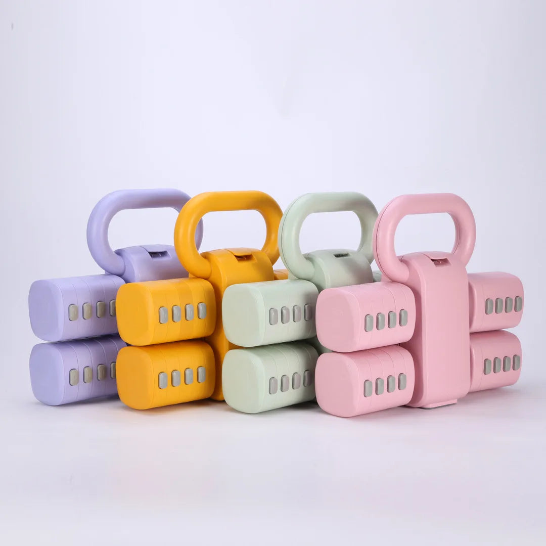 2-in-1 Adjustable Dumbbell and Kettlebell Fitness Set
