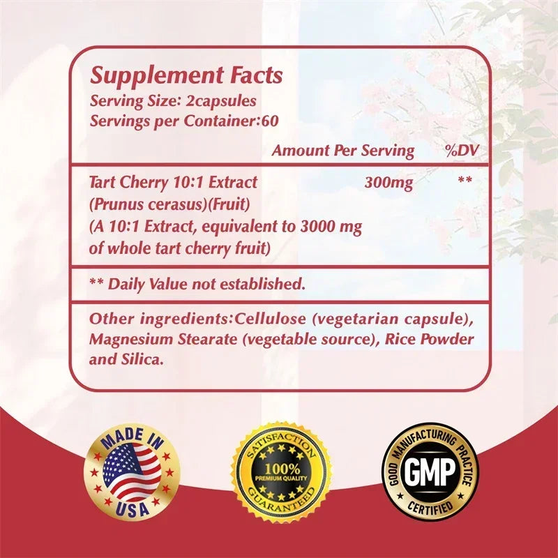 Tart Cherry Capsules for Joint and Muscle Support