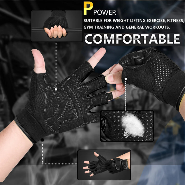 Non-Slip Weight Lifting Gym Gloves