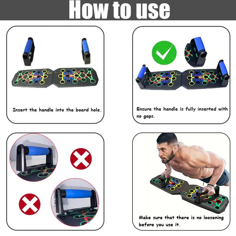 Portable Push Up Board Multi-Function Home Workout System