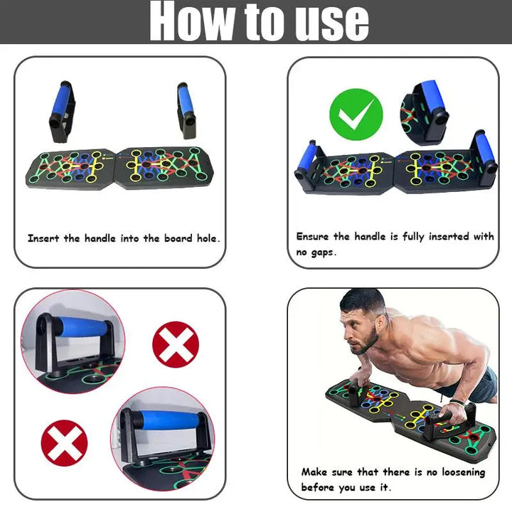 Portable Push Up Board Multi-Function Home Workout System