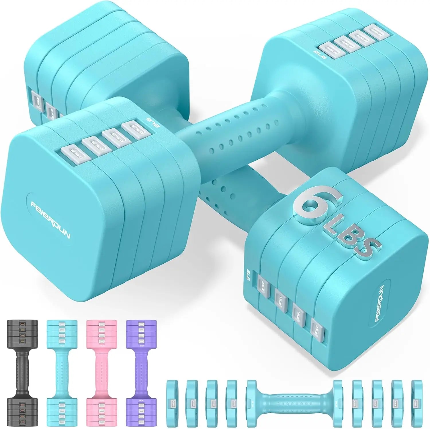 5-in-1 Adjustable Dumbbells Set for Home Gym