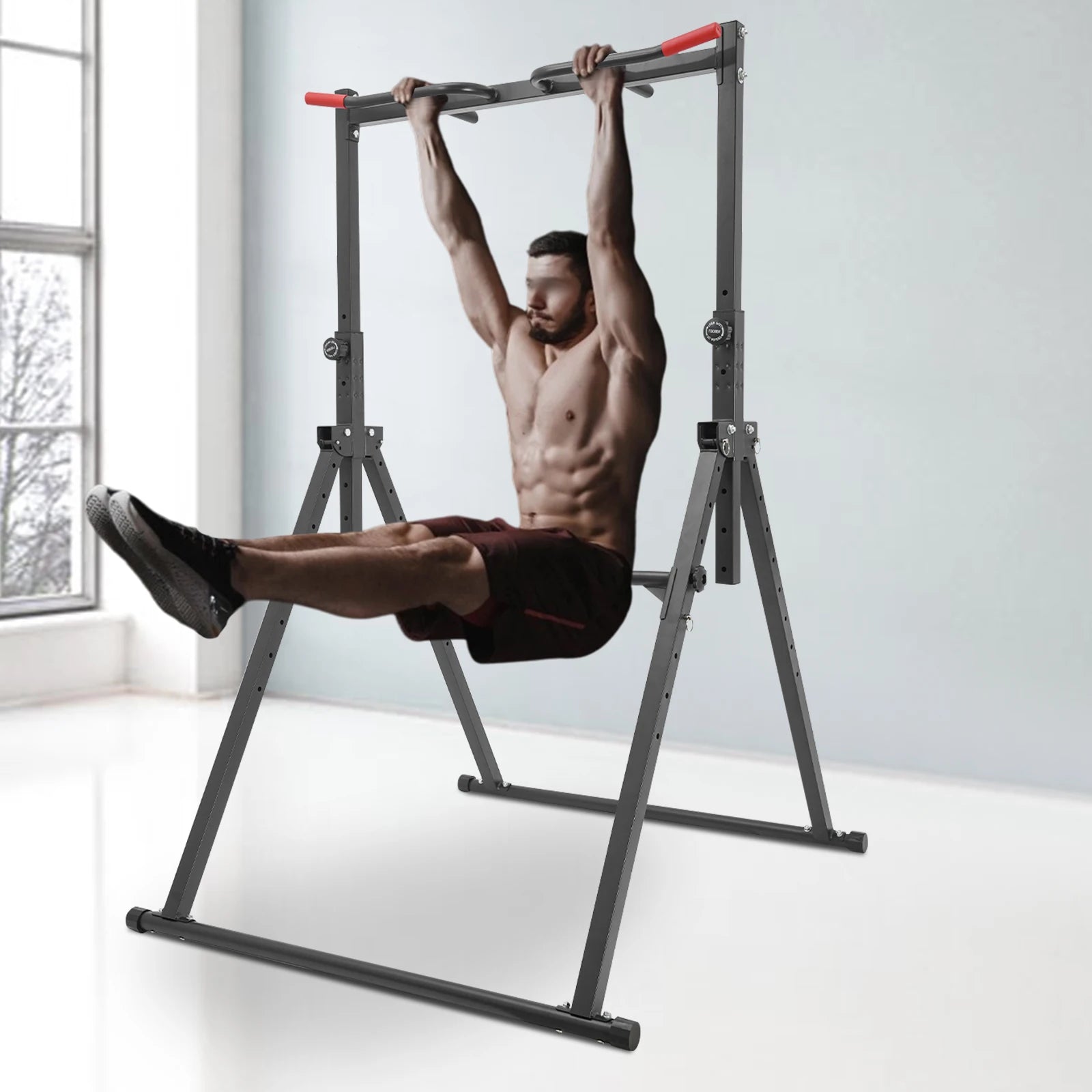 Adjustable Power Tower with Pull Up and Dip Station