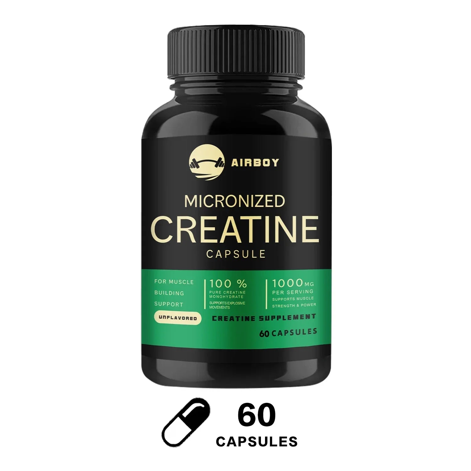 Creatine Monohydrate Capsules for Strength and Performance Support