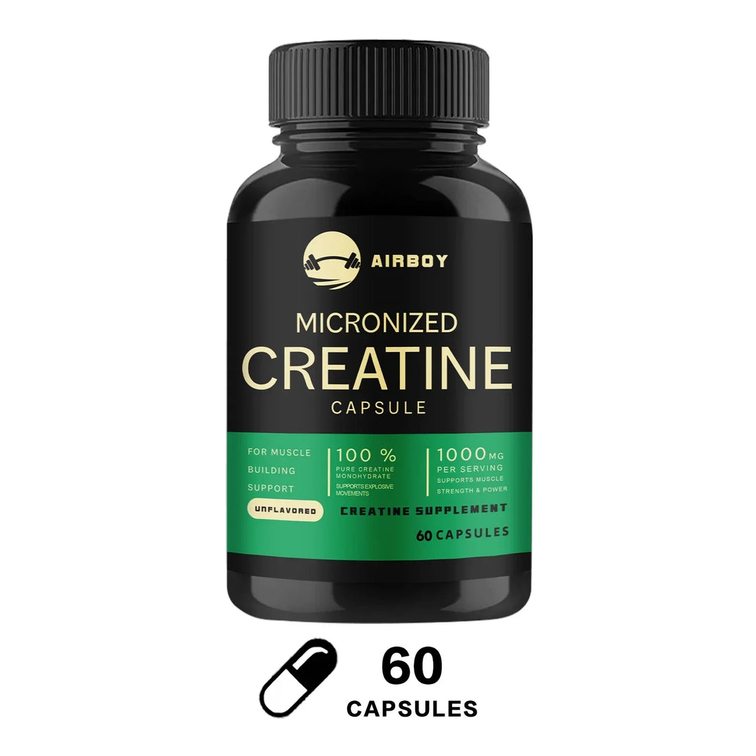 Creatine Monohydrate Capsules for Strength and Performance Support