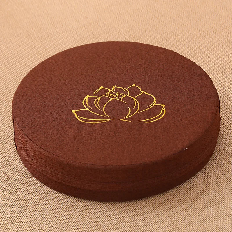 Linen Meditation Cushion with Removable Washable Cover Pillow