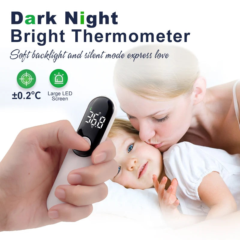 Non-Contact Infrared Forehead Thermometer with LED Display