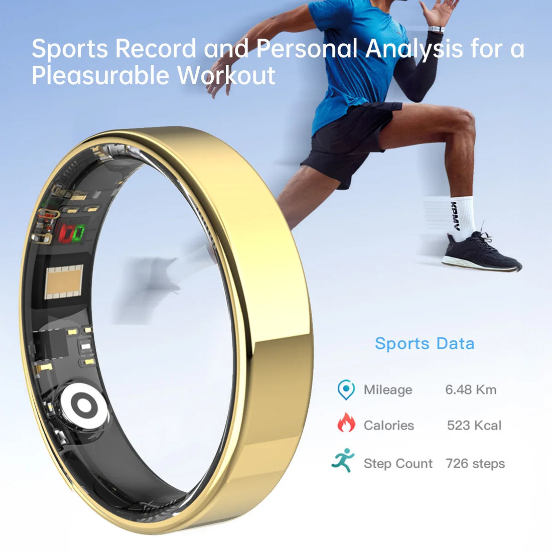 2026 Bluetooth Calling Smart Health Ring 5ATM Waterproof