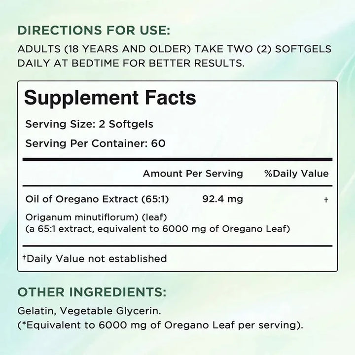 Oil of Oregano Capsules for Digestive Health Support