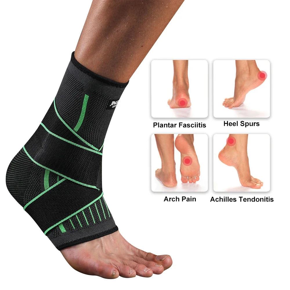 Adjustable Compression Ankle Brace Support Sleeve for Running
