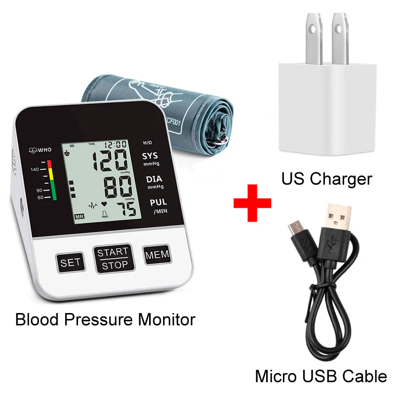 Automatic Upper Arm Blood Pressure Monitor with Heart Rate