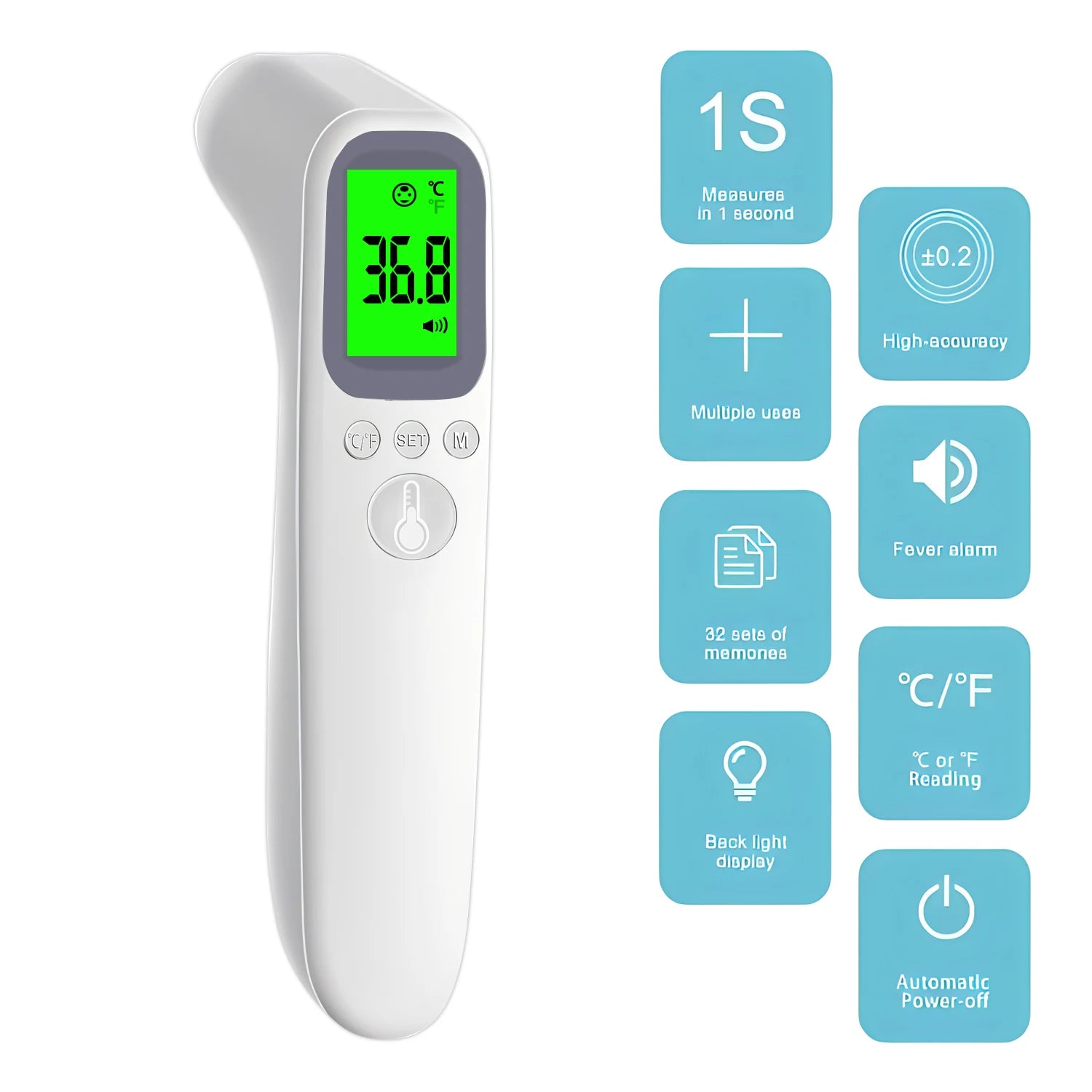 Children's Infrared Forehead Thermometer and Finger Pulse Oximeter