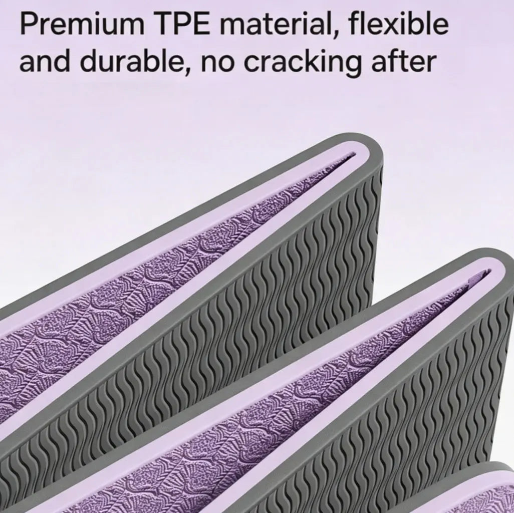 Foldable TPE Non-Slip Yoga Mat with Storage Bag
