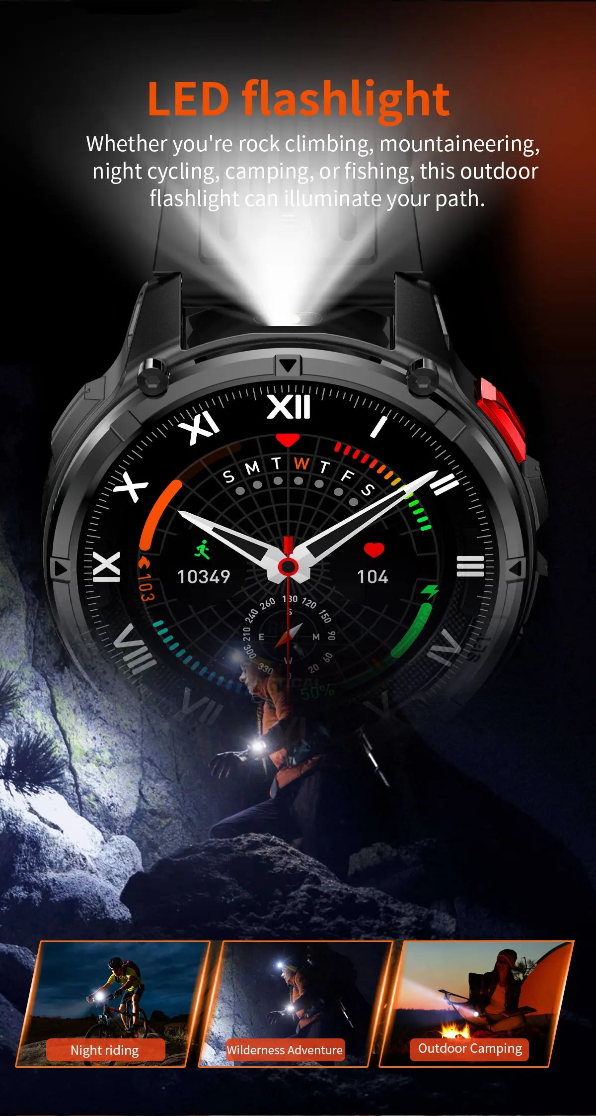 AMOLED GPS Bluetooth Smart Watch