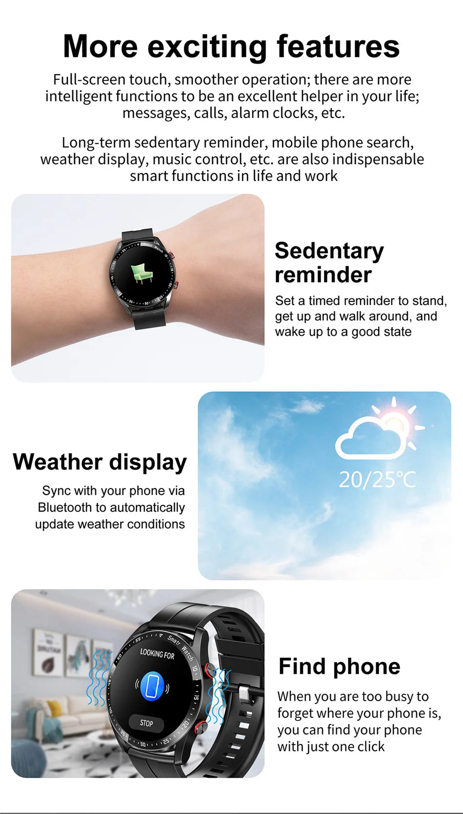 Bluetooth Health Smart Watch
