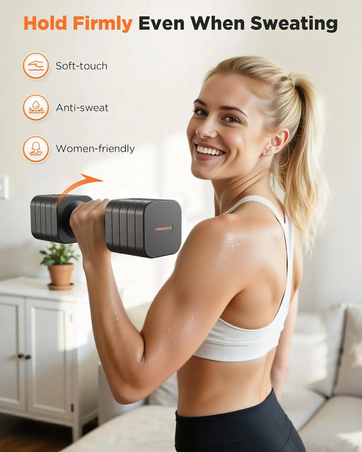 5-in-1 Adjustable Dumbbells Set for Home Gym