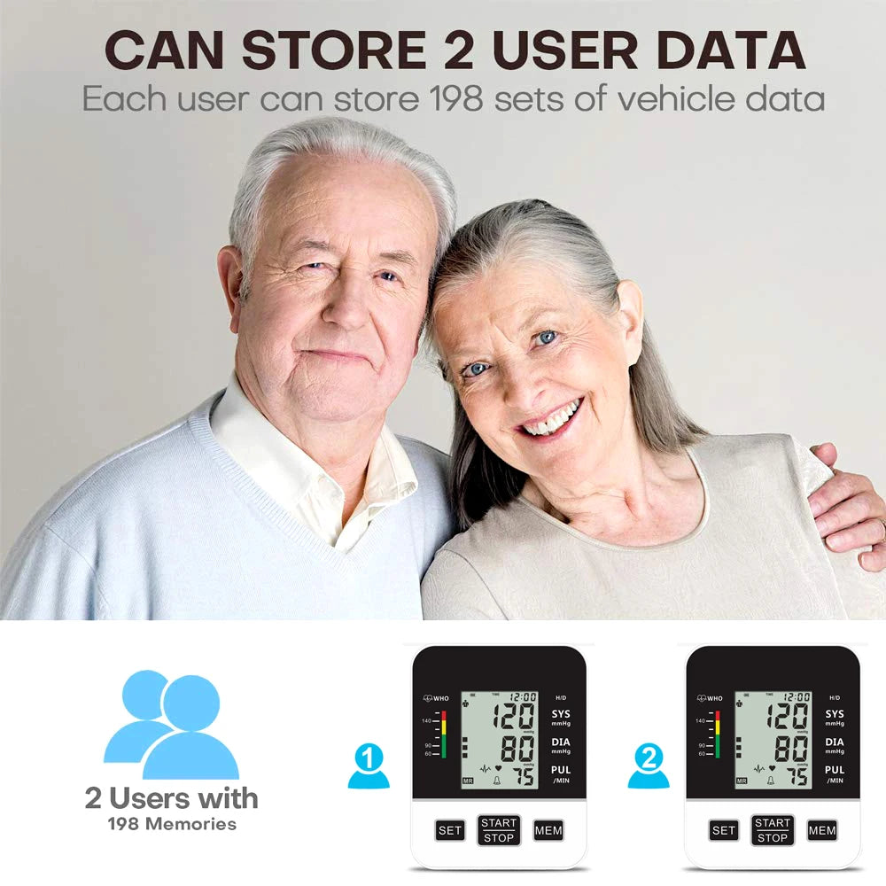 Automatic Upper Arm Blood Pressure Monitor with Heart Rate
