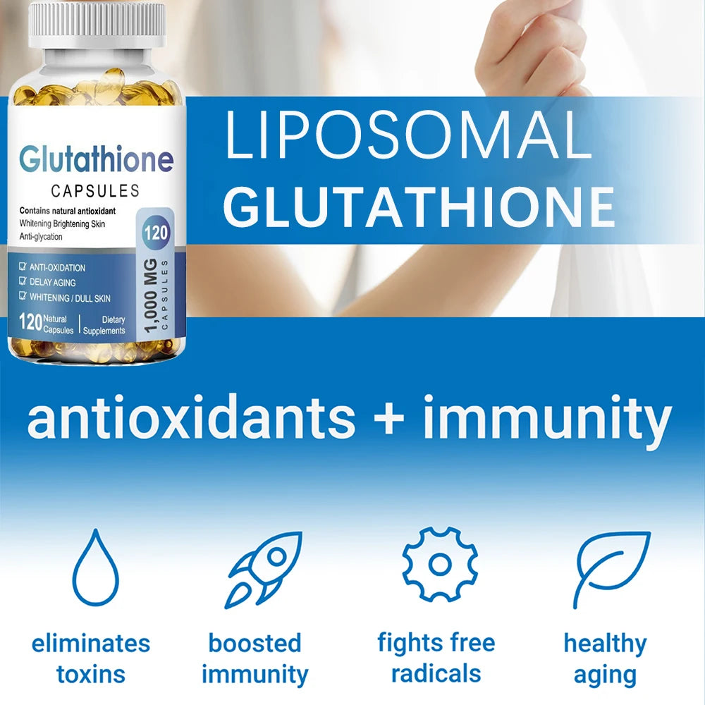 Glutathione 1000mg Capsules with Antioxidant Support Formula