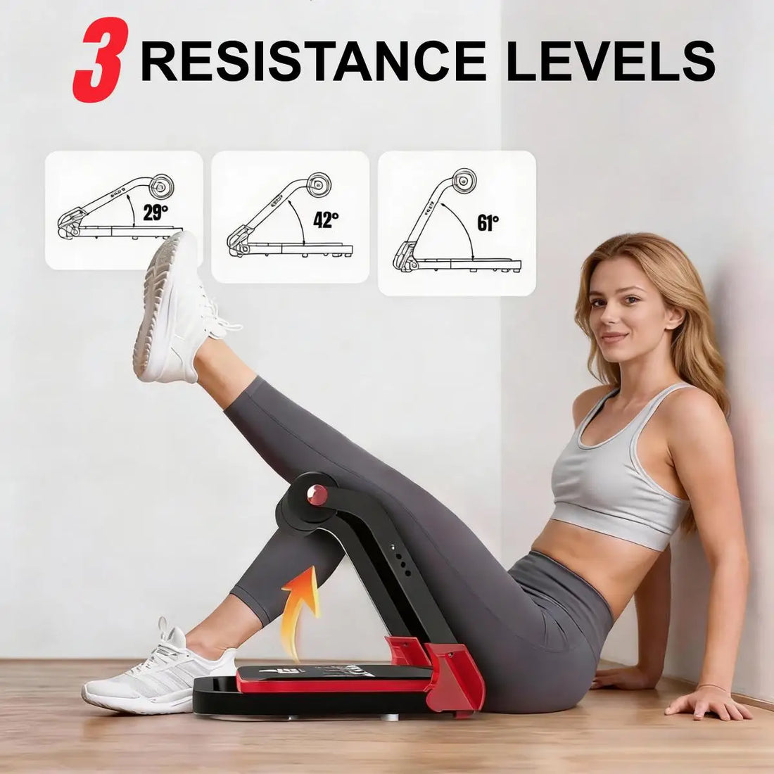 Foldable Abdominal Trainer with Resistance Levels