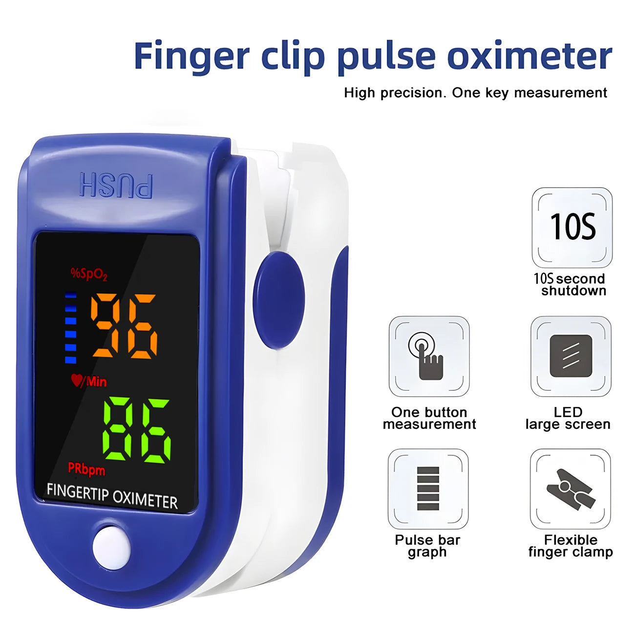 Digital Forehead Thermometer and Portable Finger Pulse Oximeter
