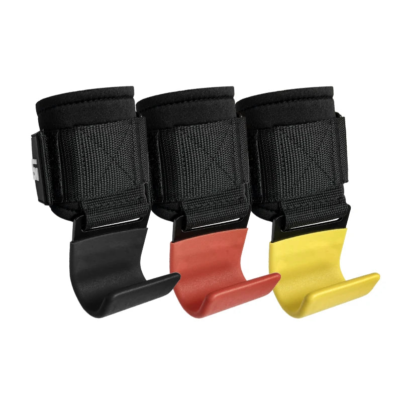 Heavy-Duty Weightlifting Hooks Wrist Grip Straps Steel