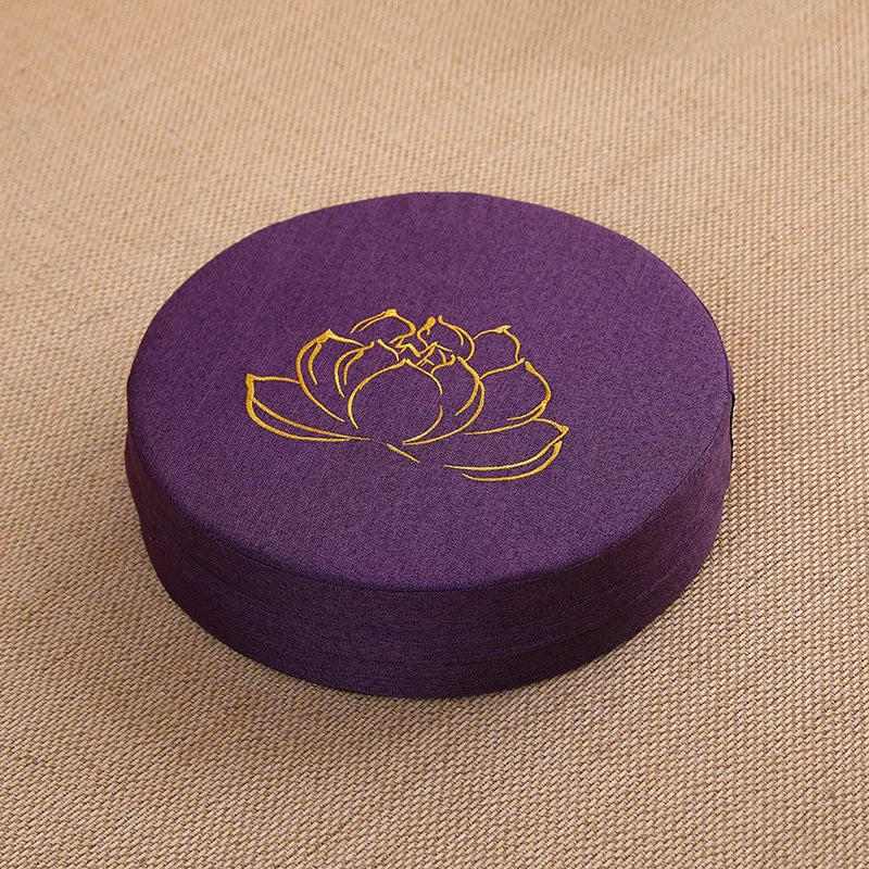 Linen Meditation Cushion with Removable Washable Cover Pillow