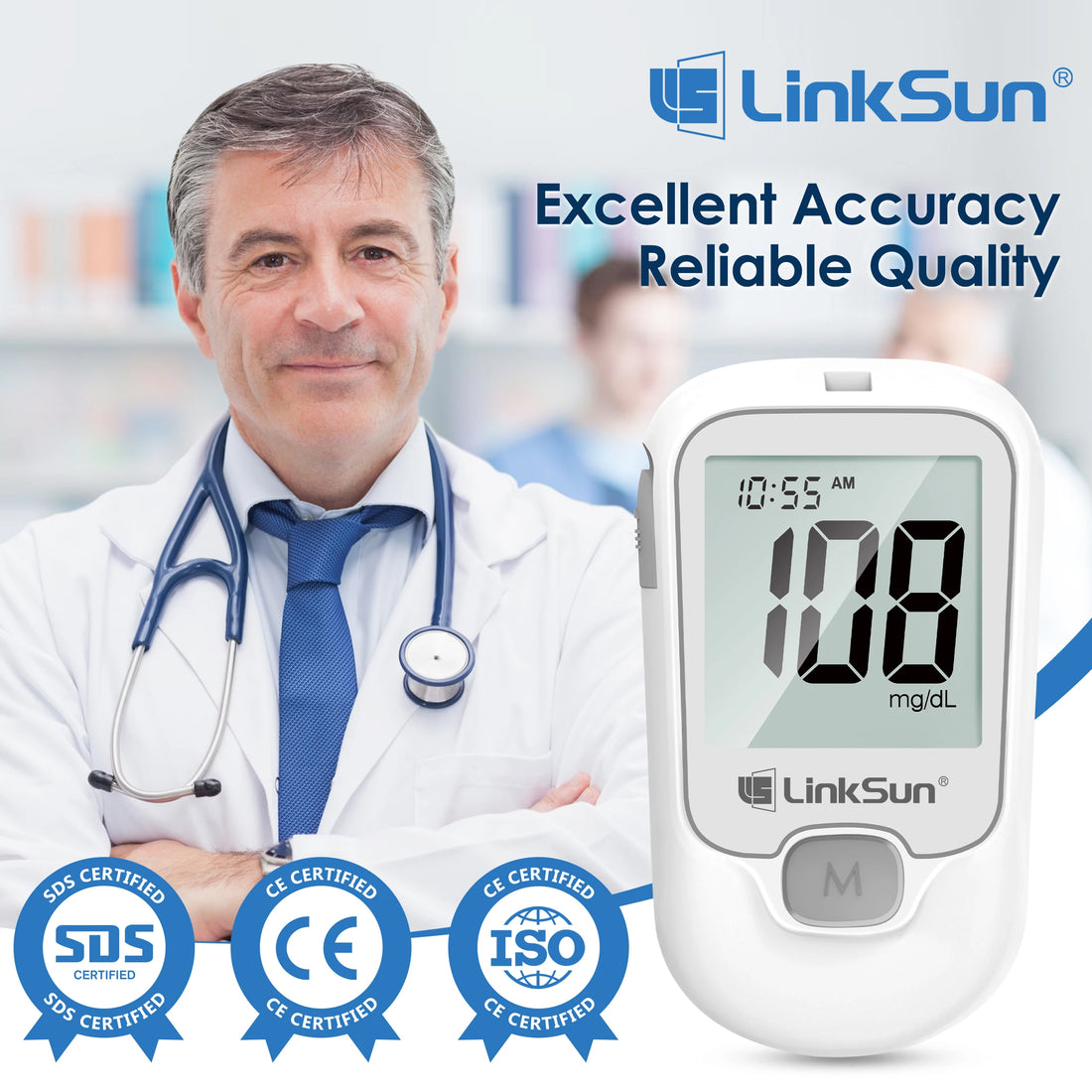 LinkSun G-425-1 Blood Glucose Meter Testing Kit