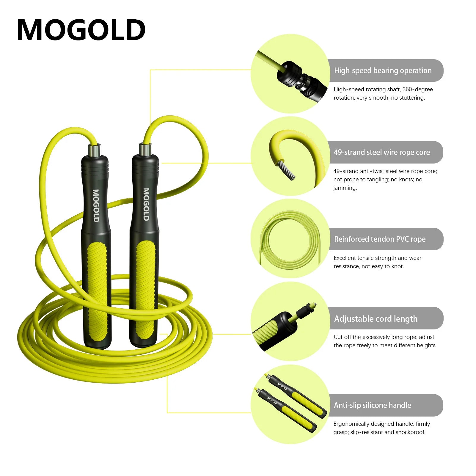 Professional Speed Skipping Rope Steel Core Fitness
