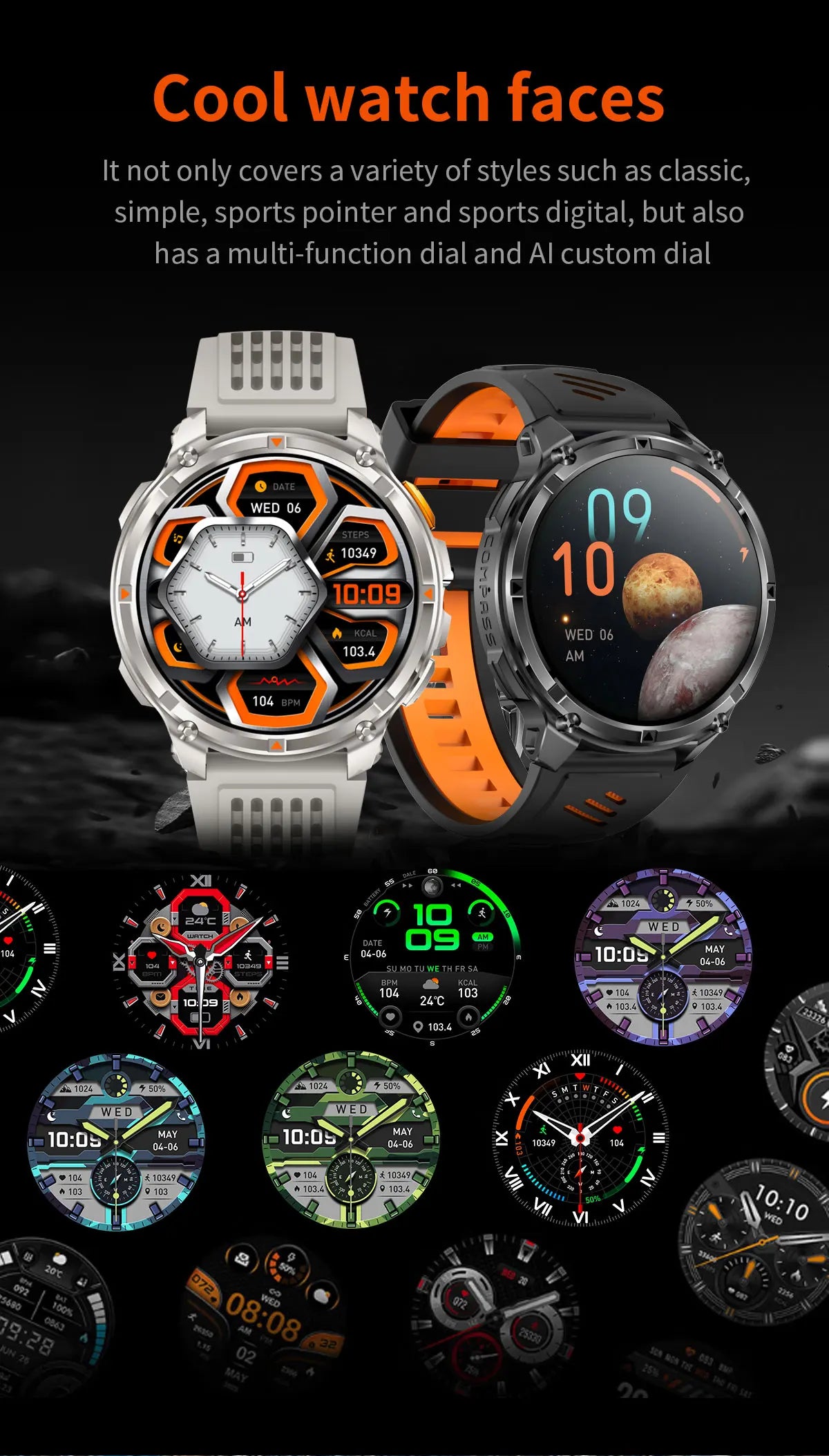 AMOLED GPS Bluetooth Smart Watch