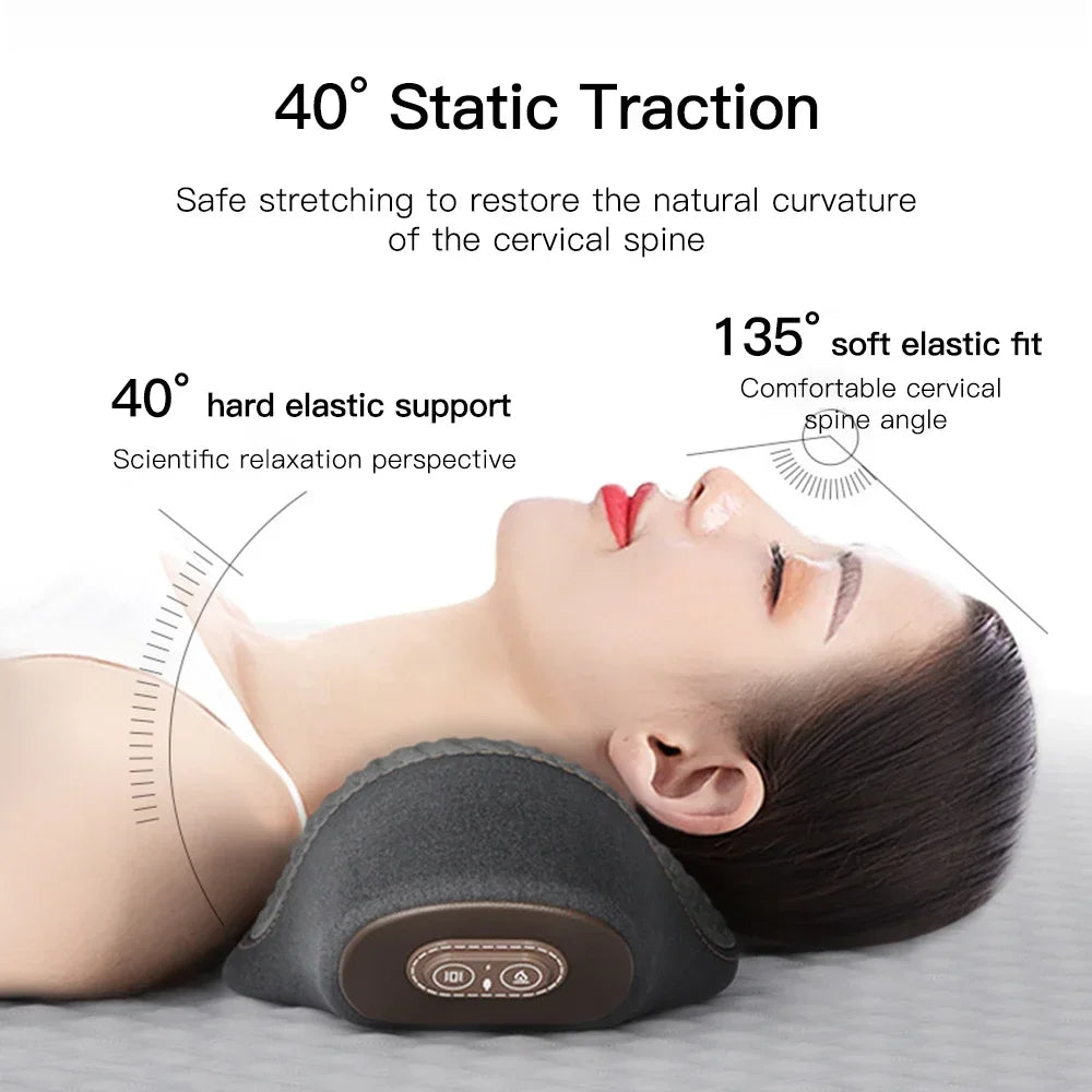 Electric Heated Neck Massager Pillow with Cervical Support